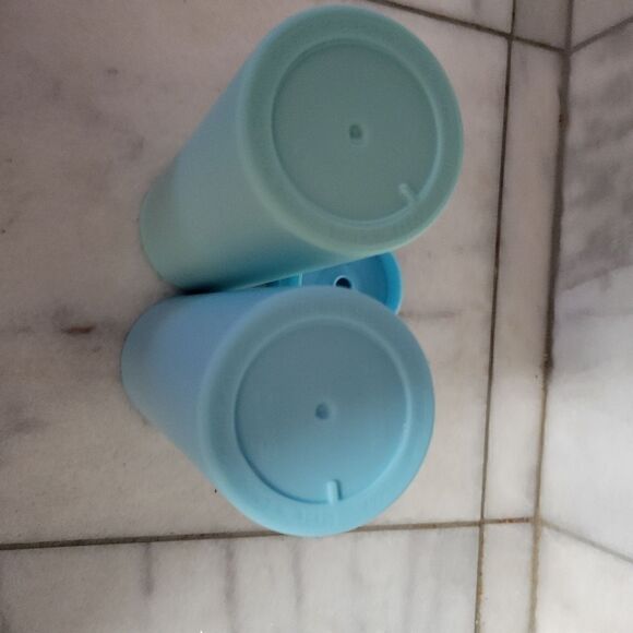 NEW STRATA Acrylic Tumbler Matte Pastel Blue & Green 16oz Set of 2 - Picture 7 of 9